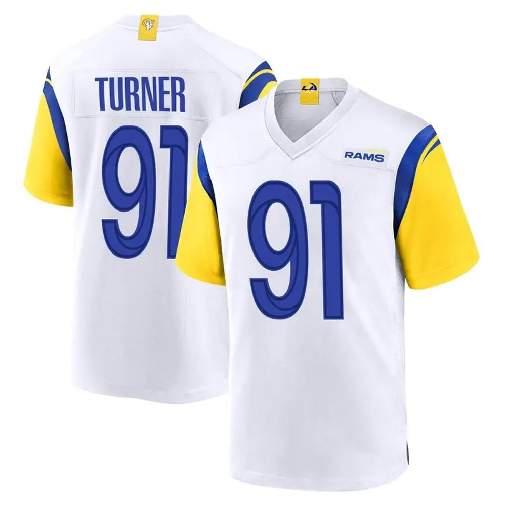 Custom #91 White LAR Football Shirt Top