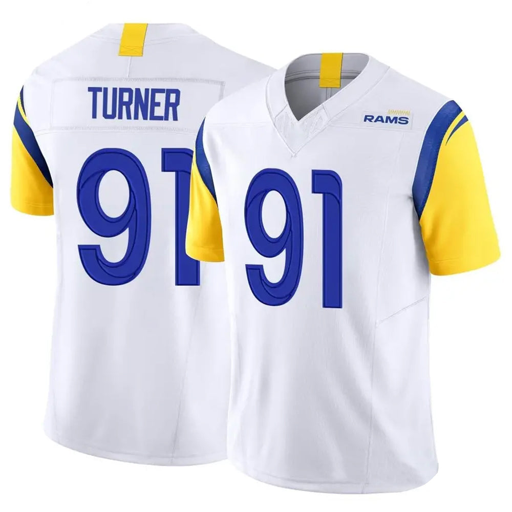 Custom #91 White LAR Football Shirt Top