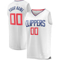 Custom LA.Clippers Supporters Branded Fast Break Replica Jersey White Association Edition Stitched Basketball Jersey
