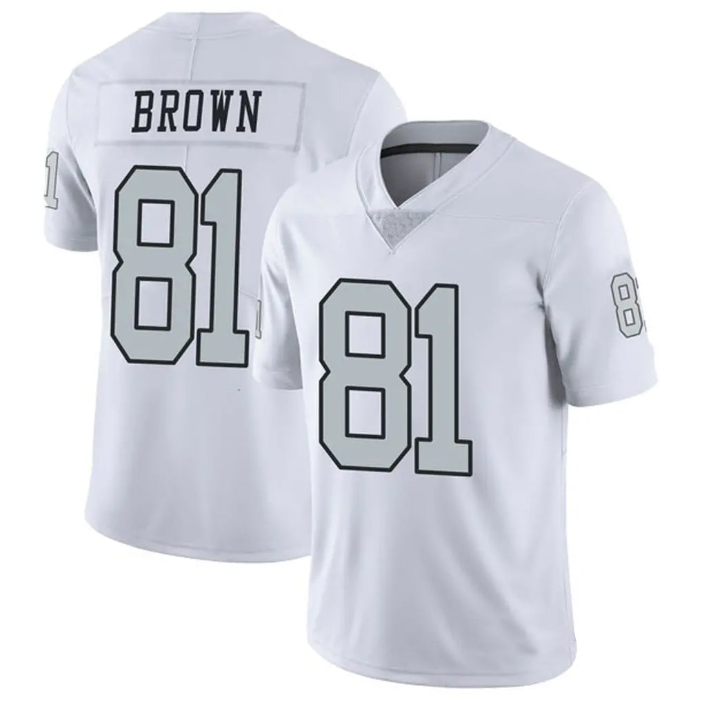 Custom #81 White LV Football Shirt Top