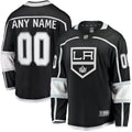 Custom LA.Kings Supporters Branded 2020-21 Home Breakaway Jersey Black Stitched American Hockey Jerseys