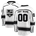 Custom LA.Kings Supporters Branded Away Breakaway Jersey White Stitched American Hockey Jerseys