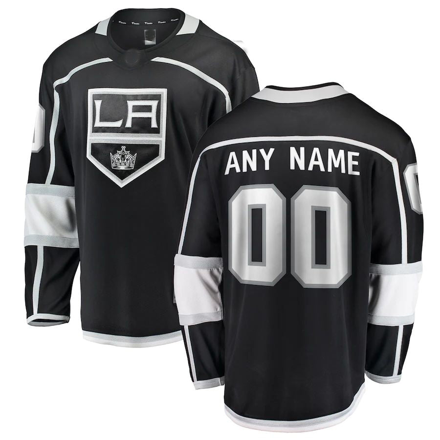 Custom LA.Kings Supporters Branded Home Breakaway Black Stitched American Hockey Jerseys