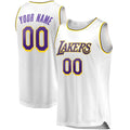 Custom LA.Lakers Supporters Branded 2018-19 Fast Break Replica Jersey White Association Edition Stitched Basketball Jersey