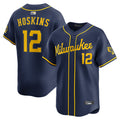 Custom #12 Navy MIL Baseball Shirt Top