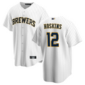 Custom #12 White MIL Baseball Shirt Top