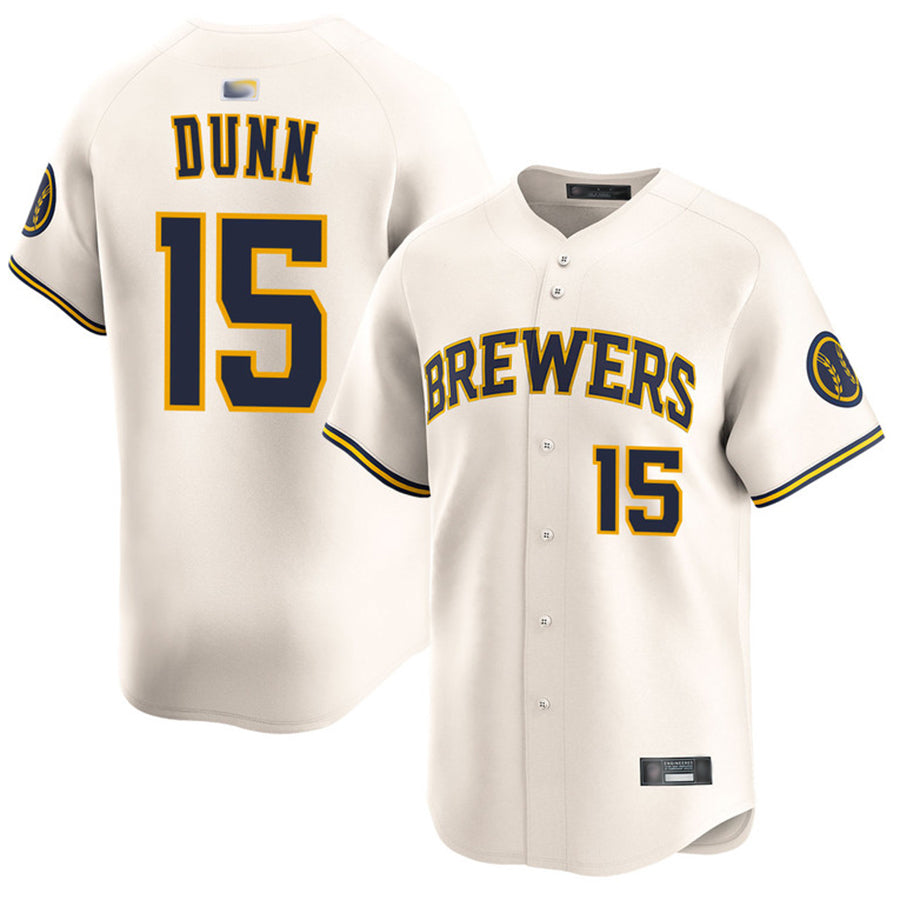 Custom #15 Cream MIL Baseball Shirt Top