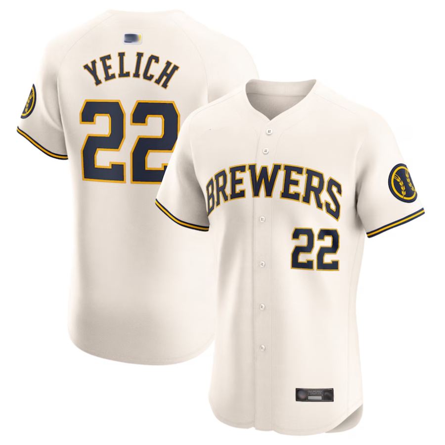 Custom #22 Cream MIL Baseball Shirt Top