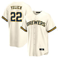 Custom #22 Cream MIL Baseball Shirt Top