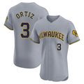 Custom #3 Gray MIL Baseball Shirt Top