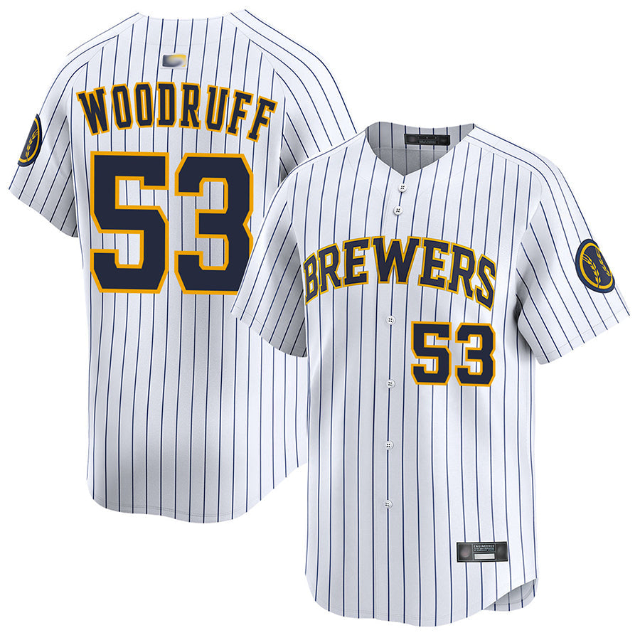 Custom #53 White MIL Baseball Shirt Top