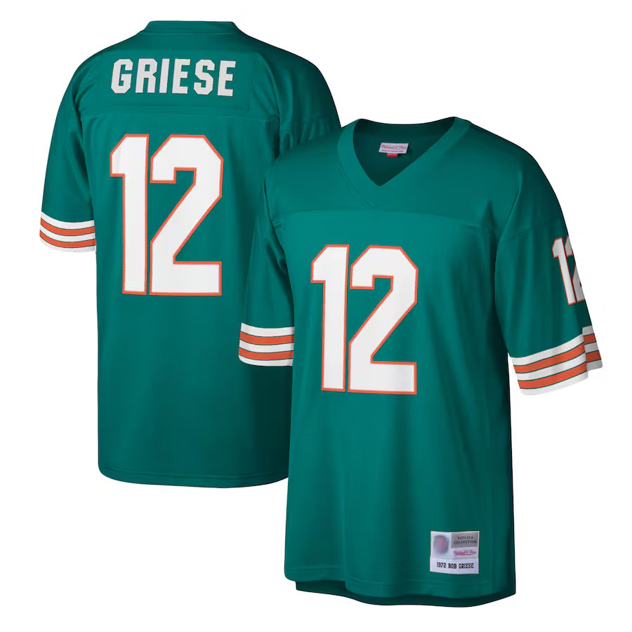 Custom #12 Aqua MIA Football Shirt Top