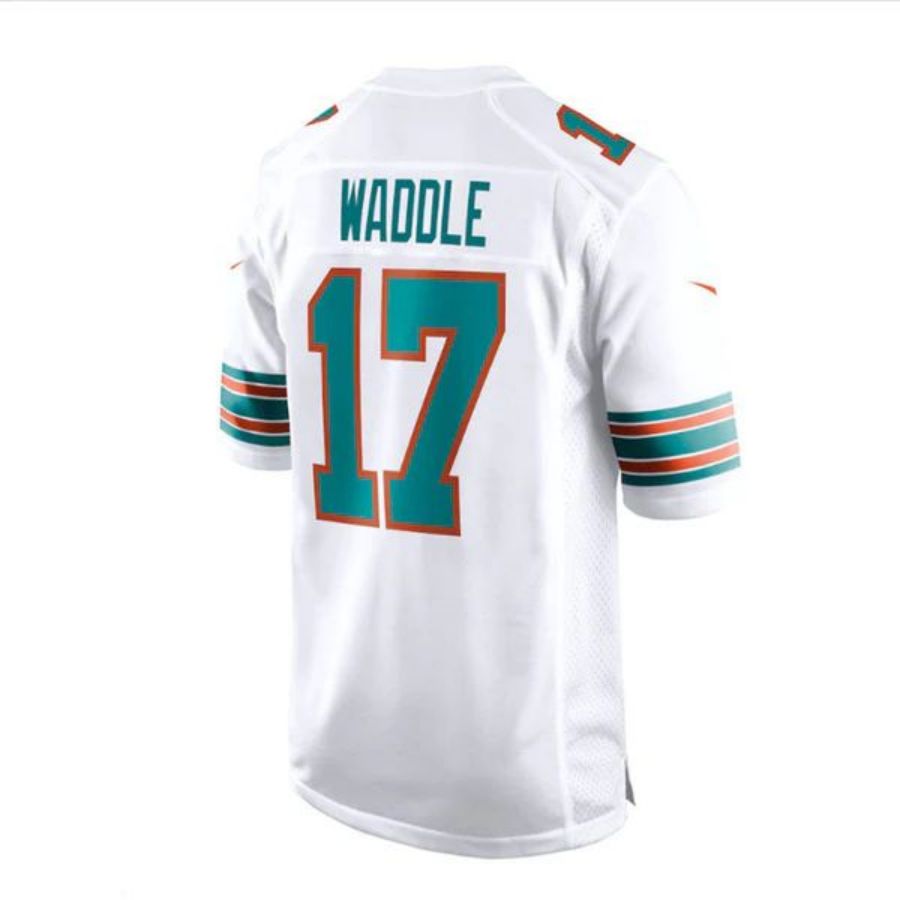 Custom #17 White MIA Football Shirt Top