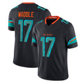Custom #17 Blue MIA Football Shirt Top