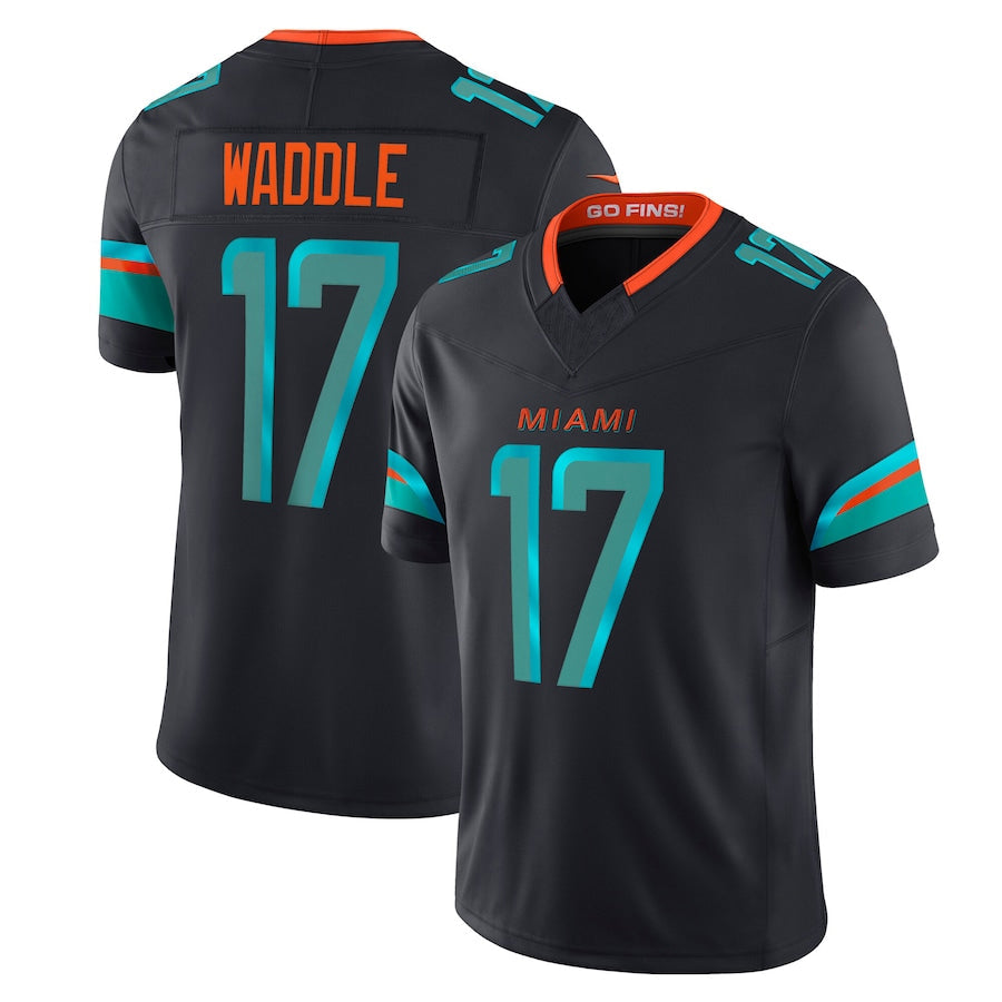 Custom #17 Blue MIA Football Shirt Top