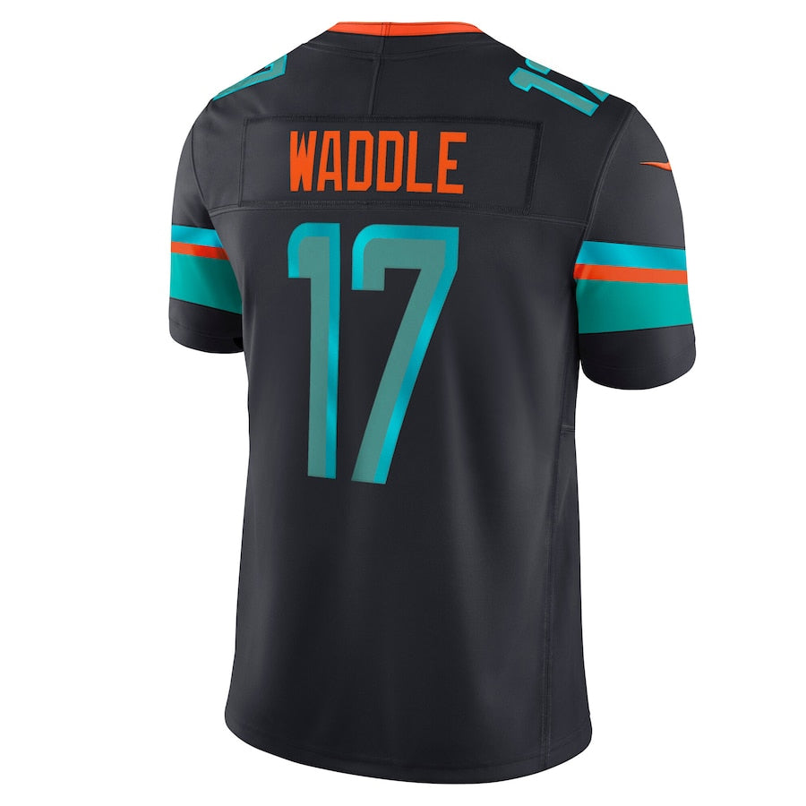 Custom #17 Blue MIA Football Shirt Top