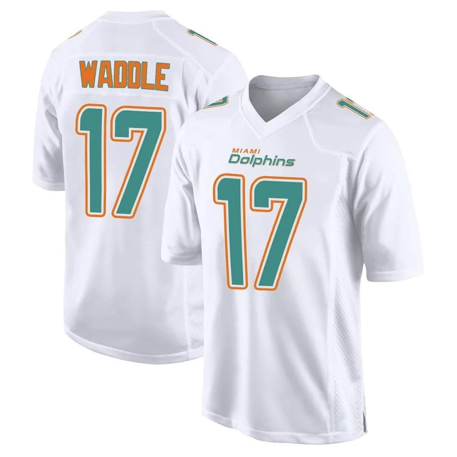 Custom #17 White MIA Football Shirt Top