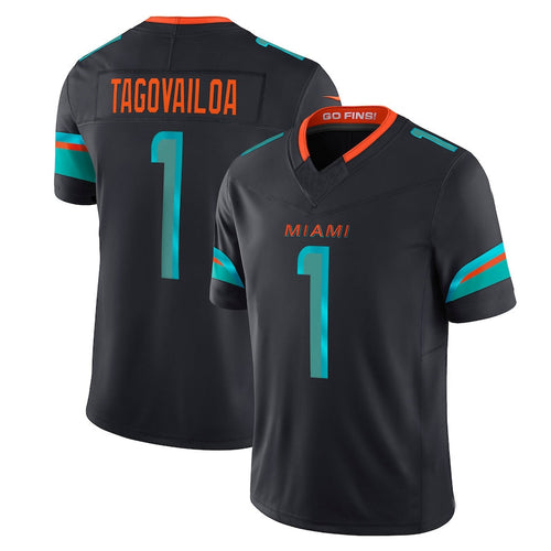 Custom #1 Blue MIA Football Shirt Top