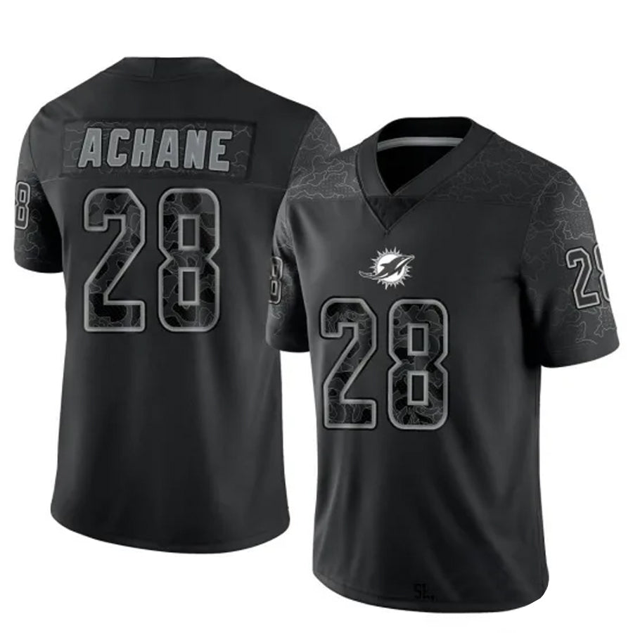 Custom #28 Black MIA Football Shirt Top