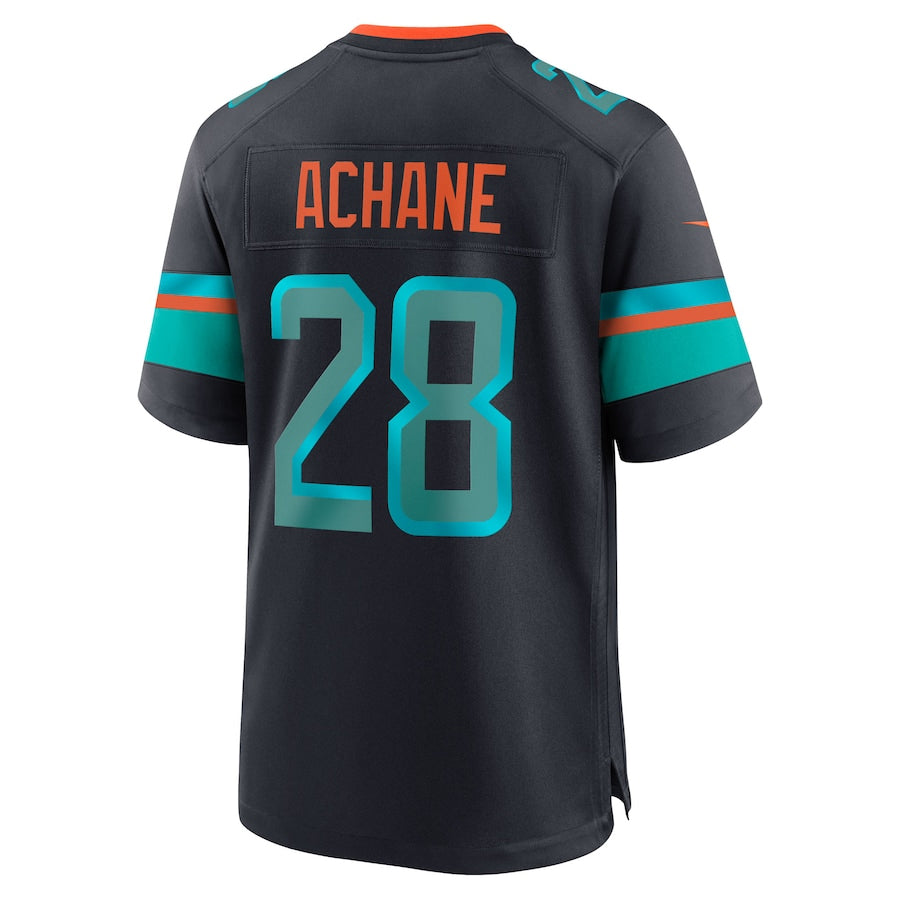 Custom #28 Blue MIA Football Shirt Top