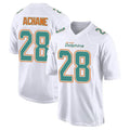 Custom #28 White MIA Football Shirt Top
