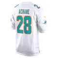 Custom #28 White MIA Football Shirt Top