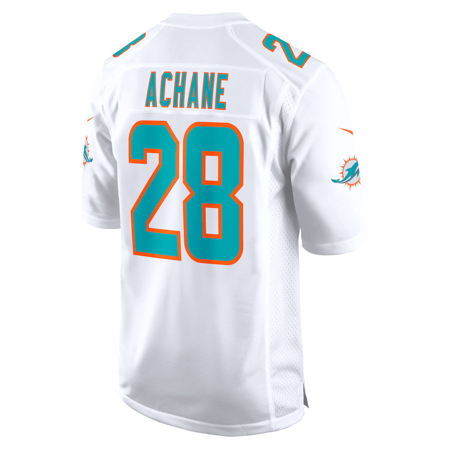 Custom #28 White MIA Football Shirt Top
