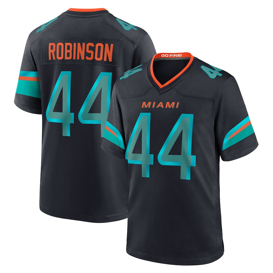 Custom #44 Blue MIA Football Shirt Top