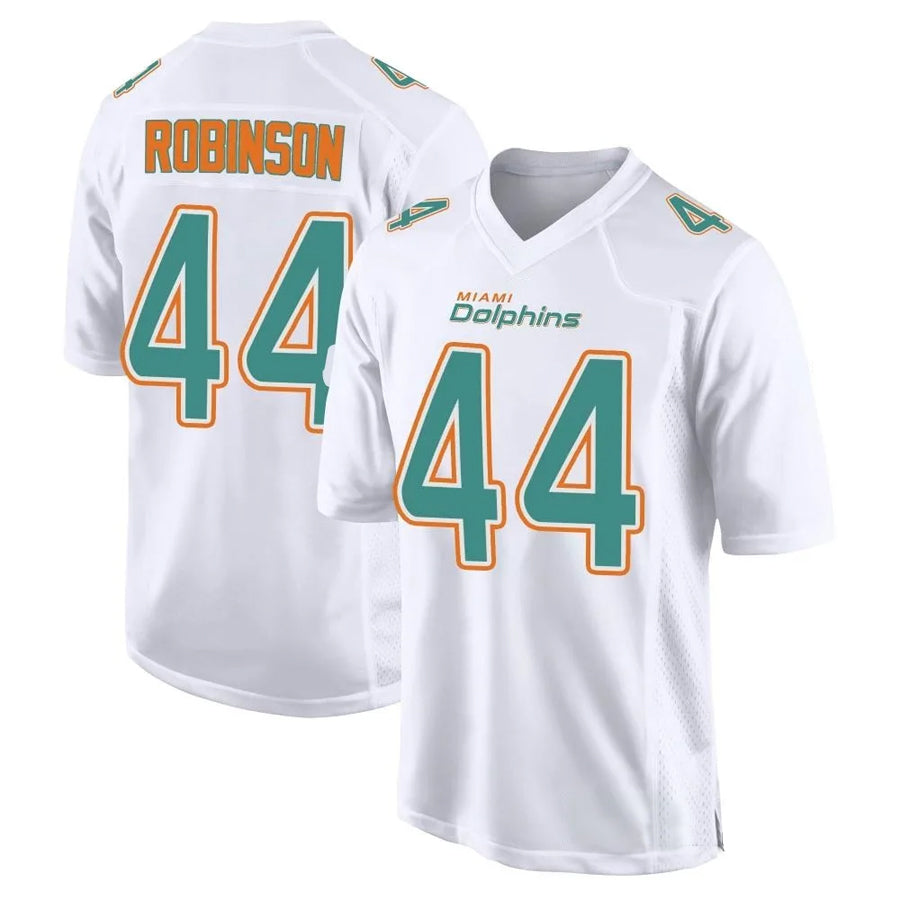Custom #44 White MIA Football Shirt Top