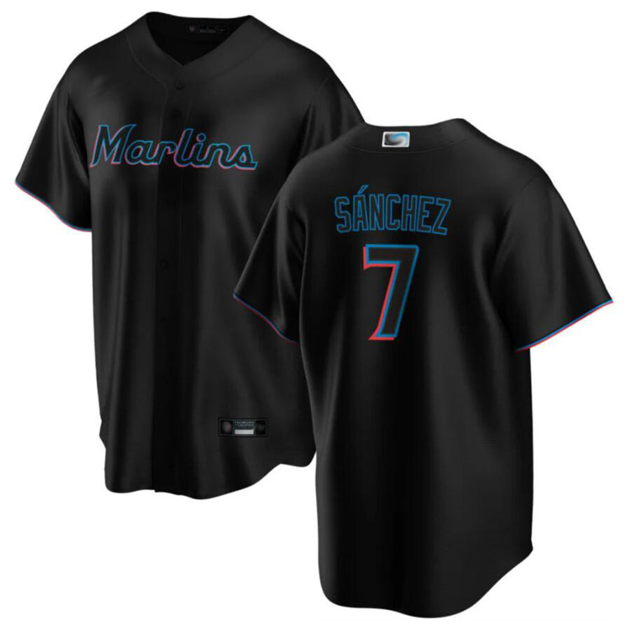 Custom #7 Black MIA Baseball Shirt Top