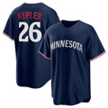 Custom #26 Navy MIN Baseball Shirt Top