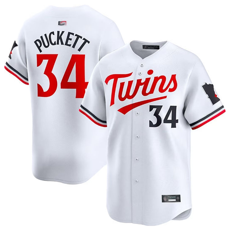 Custom #34 White MIN Baseball Shirt Top