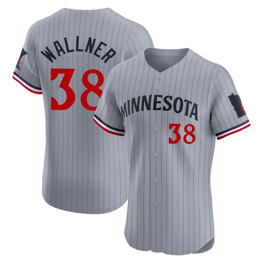 Custom #38 Gray MIN Baseball Shirt Top