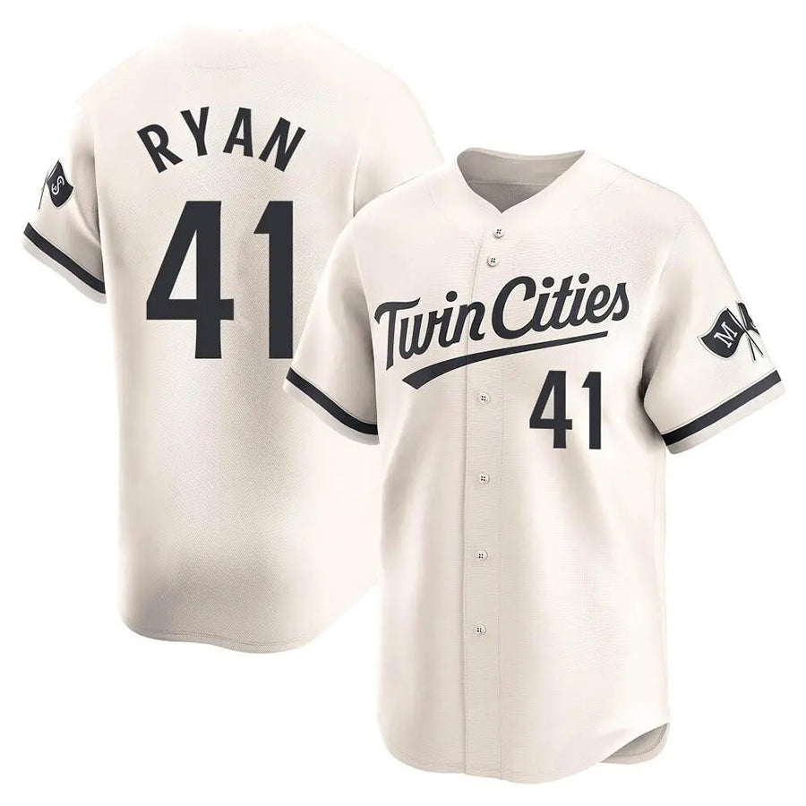 Custom #41 Cream MIN Baseball Shirt Top