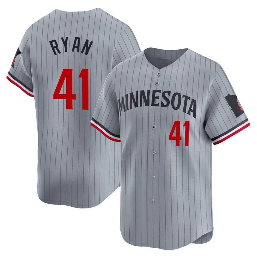 Custom #41 Gray MIN Baseball Shirt Top