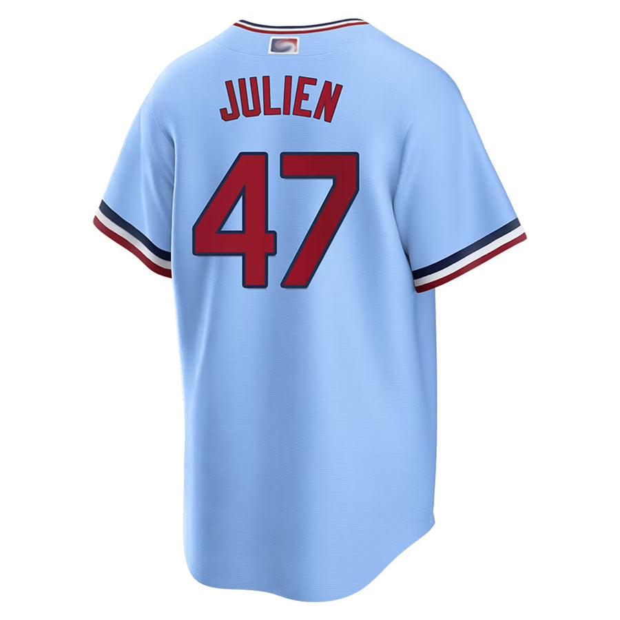Custom #47 Light Blue MIN Baseball Shirt Top