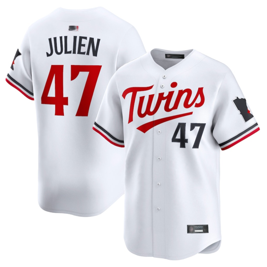 Custom #47 White MIN Baseball Shirt Top