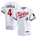 Custom #4 White MIN Baseball Shirt Top