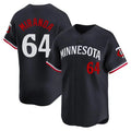 Custom #64 Black MIN Baseball Shirt Top
