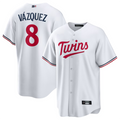 Custom #8 White MIN Baseball Shirt Top