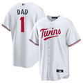 Custom #1 White MIN Baseball Shirt Top
