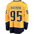 N.Predators #95 Matt Duchene Supporters Branded Home Premier Breakaway Player Jersey Gold Stitched American Hockey Jerseys