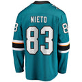 SJ.Sharks #83 Matt Nieto Supporters Branded Breakaway Player Jersey Teal Stitched American Hockey Jerseys
