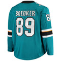 SJ.Sharks #89 Mikkel Boedker Supporters Branded Breakaway Home Player Jersey Teal Stitched American Hockey Jerseys