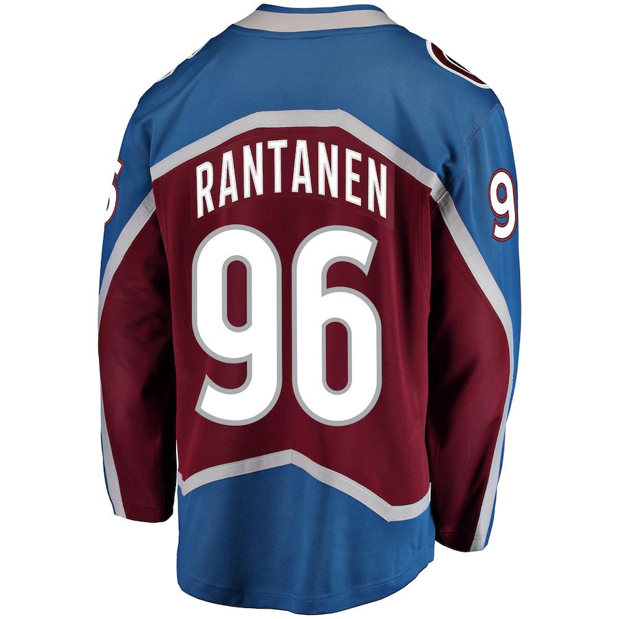 C.Avalanche #96 Mikko Rantanen Supporters Branded Home Premier Breakaway Player Jersey  Burgundy Stitched American Hockey Jerseys