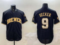 Custom #9 Black MIL Baseball Shirt Top