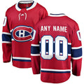 Custom M.Canadiens Supporters Branded Home Breakaway  Red Stitched American Hockey Jerseys