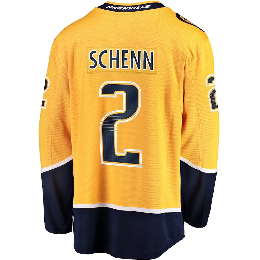 N.Predators #2 Luke Schenn Supporters Home Breakaway Jersey - Gold Stitched American Hockey Jerseys