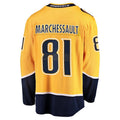 N.Predators #81 Jonathan Marchessault Supporters Home Premier Breakaway Player Jersey - Gold Stitched American Hockey Jerseys
