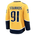N.Predators #91 Steven Stamkos Supporters Home Premium Jersey - Gold Stitched American Hockey Jerseys